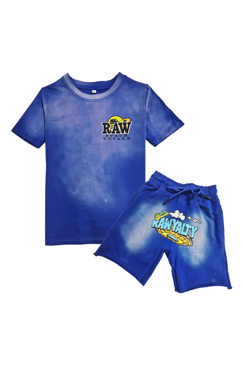 KIDS RAWYALTY SPACE SHORTSET