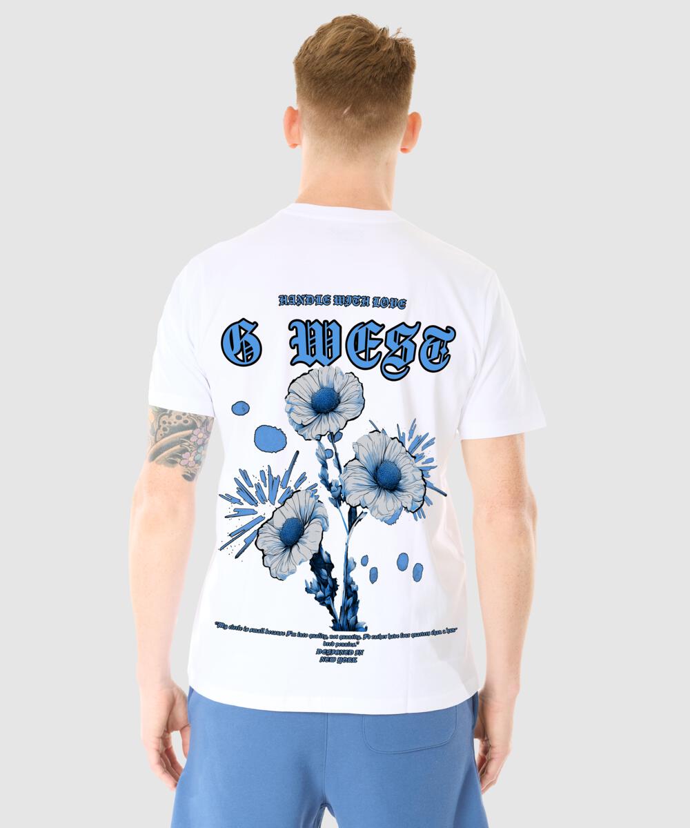 G West BLUE GARDEN T-Shirt